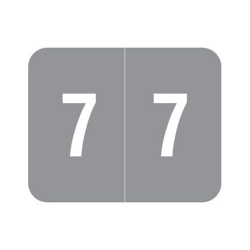 Smead DCCRN "7" Labels 1" X 1-1/4" Laminated- Roll of 500