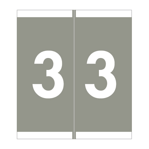 Barkley NSFM "3" Labels 1-11/16" X 1-1/2" Laminated- Roll of 500