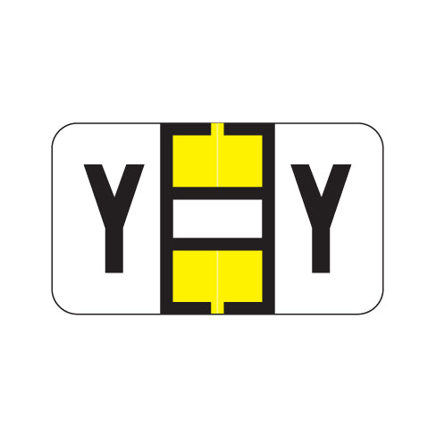 Safeguard 514 "Y" Labels 15/16" X 1-5/8" Laminated- Roll of 500