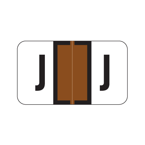 Safeguard 514 "J" Labels 15/16" X 1-5/8" Laminated- Roll of 500