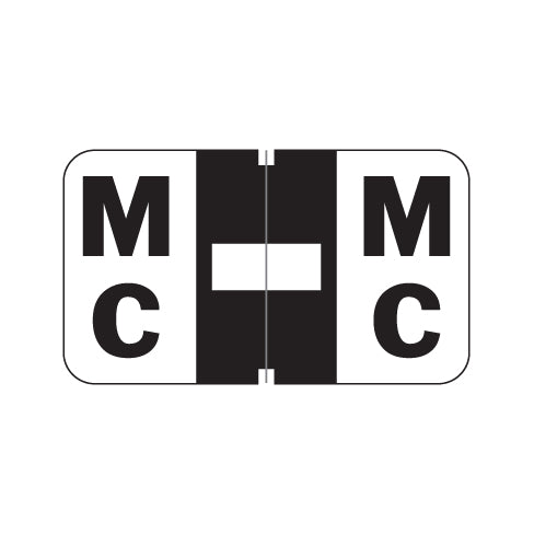 Safeguard 511 "Mc" Labels 15/16" X 1-5/8" Laminated- Ring Binder Pack of 240