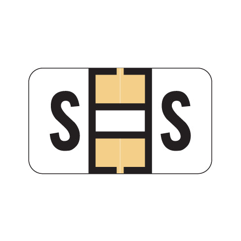 Safeguard 514 "S" Labels 15/16" X 1-5/8" Laminated- Roll of 500