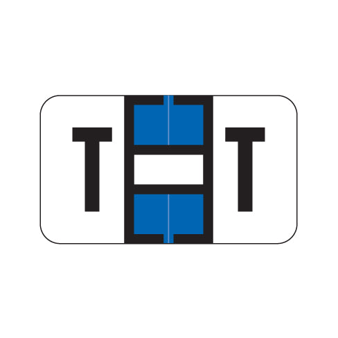 Safeguard 511 "T" Labels 15/16" X 1-5/8" Laminated- Ring Binder Pack of 240