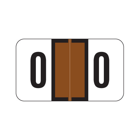 Safeguard "0" Labels 15/16" X 1-5/8" Laminated- Roll of 500