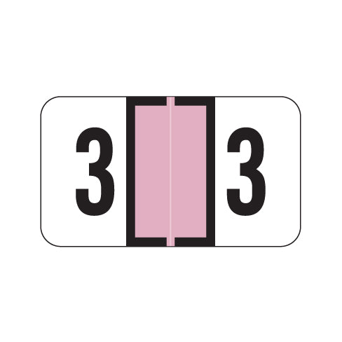 Safeguard "3" Labels 15/16" X 1-5/8" Laminated- Roll of 500