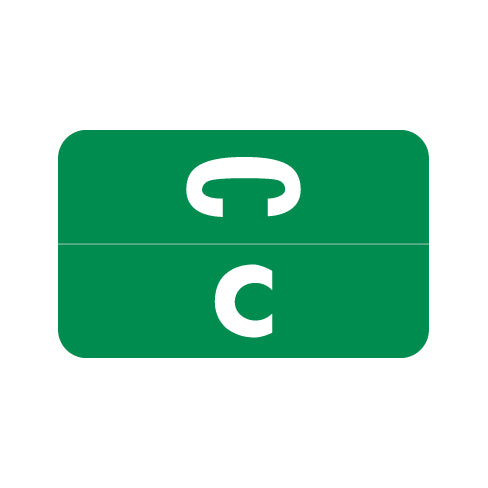 Smead ACCS "C" Labels 1-5/8" x 1" Laminated- Pack of 100