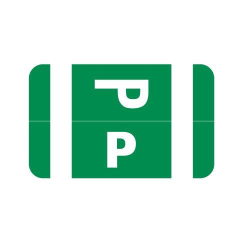 Smead ACCS "P" Labels 1-5/8" x 1" Laminated- Pack of 100