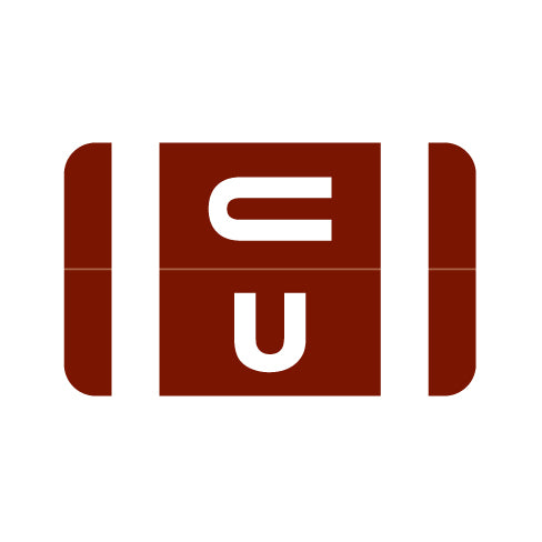 Smead ACC "U" Labels 1-5/8" x 1" Laminated- Roll of 250