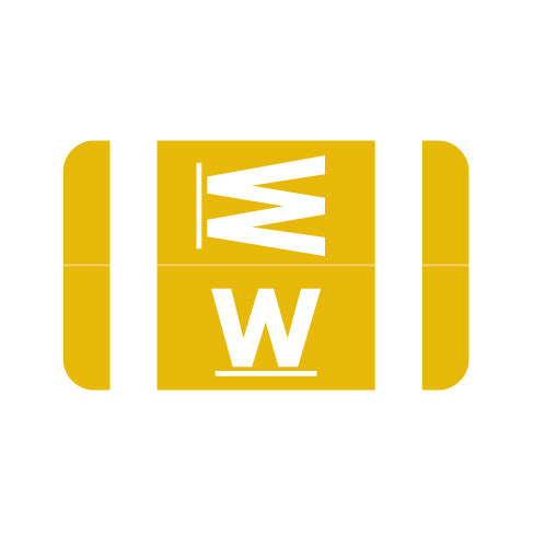 Smead ACCS "W" Labels 1-5/8" x 1" Laminated- Pack of 100