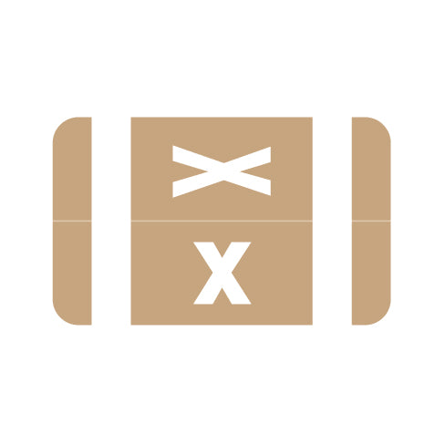 Smead ACCS "X" Labels 1-5/8" x 1" Laminated- Pack of 100