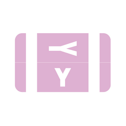 Smead ACCS "Y" Labels 1-5/8" x 1" Laminated- Pack of 100