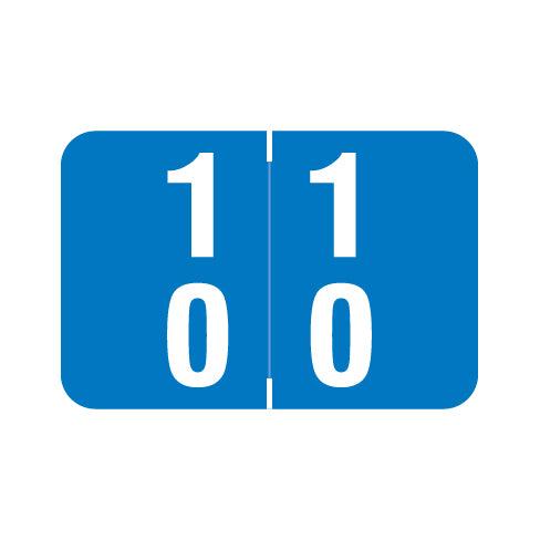 Smead DDS Double Digit "10-19" Labels 1" X 1-1/2" Laminated- Roll of 500