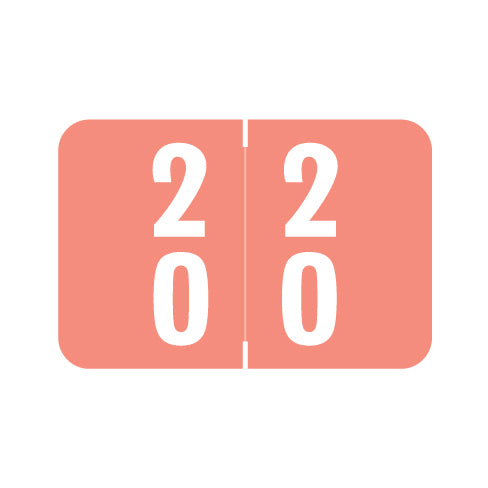 Smead DDS Double Digit "20-29" Labels 1" X 1-1/2" Laminated- Roll of 500