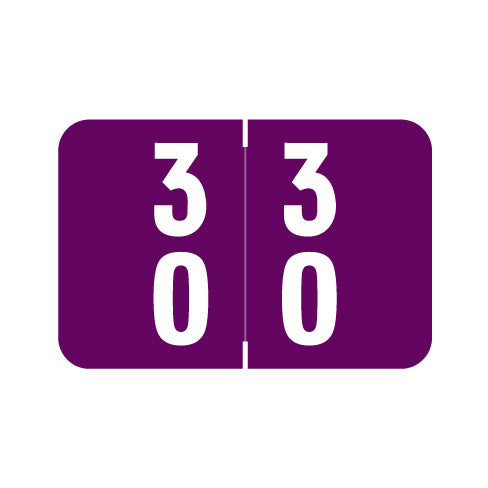 Smead DDS Double Digit "30-39" Labels 1" X 1-1/2" Laminated- Roll of 500