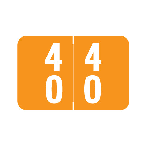 Smead DDS Double Digit "40-49" Labels 1" X 1-1/2" Laminated- Roll of 500