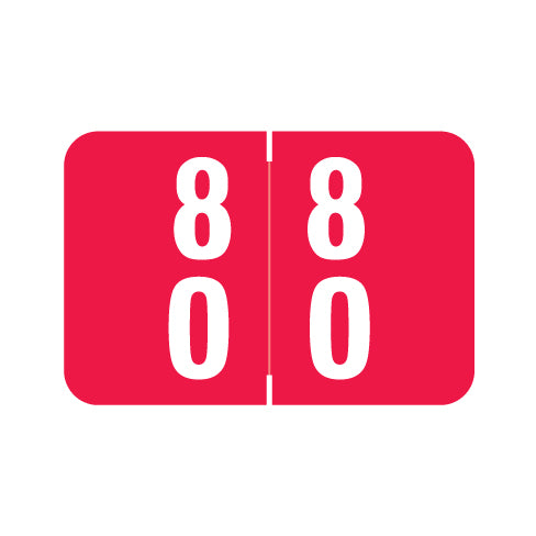 Smead DDS Double Digit "80-89" Labels 1" X 1-1/2" Laminated- Roll of 500