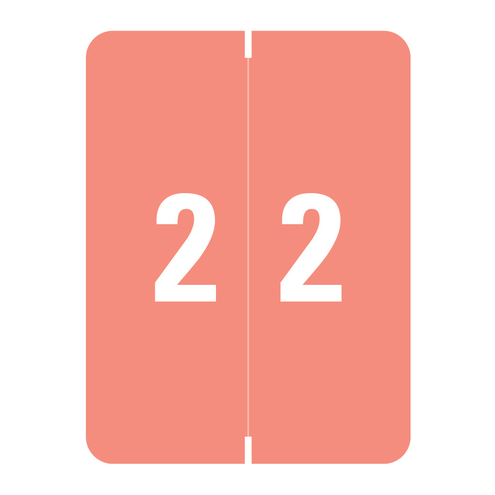 Smead XLCC "2" Labels 2" X 1-1/2" Laminated- Roll of 500