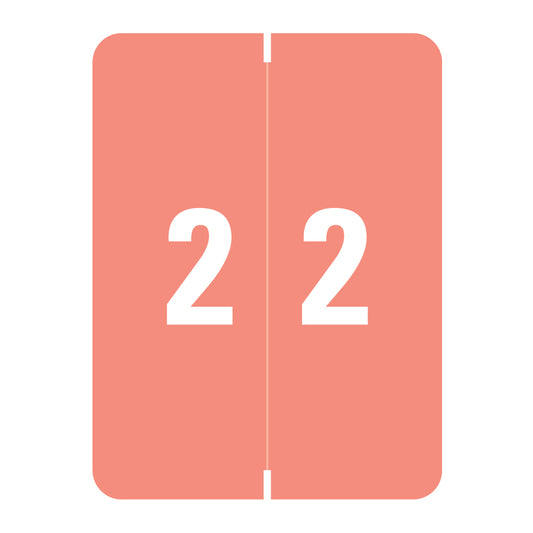 Smead XLCC "2" Labels 2" X 1-1/2" Laminated- Roll of 500