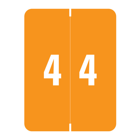 Smead XLCC "4" Labels 2" X 1-1/2" Laminated- Roll of 500