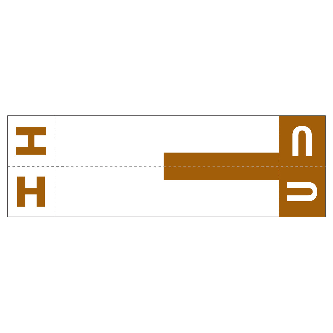Smead NCC "HU" Labels 1-5/32" x 3-5/8" Unlaminated- Pack of 100