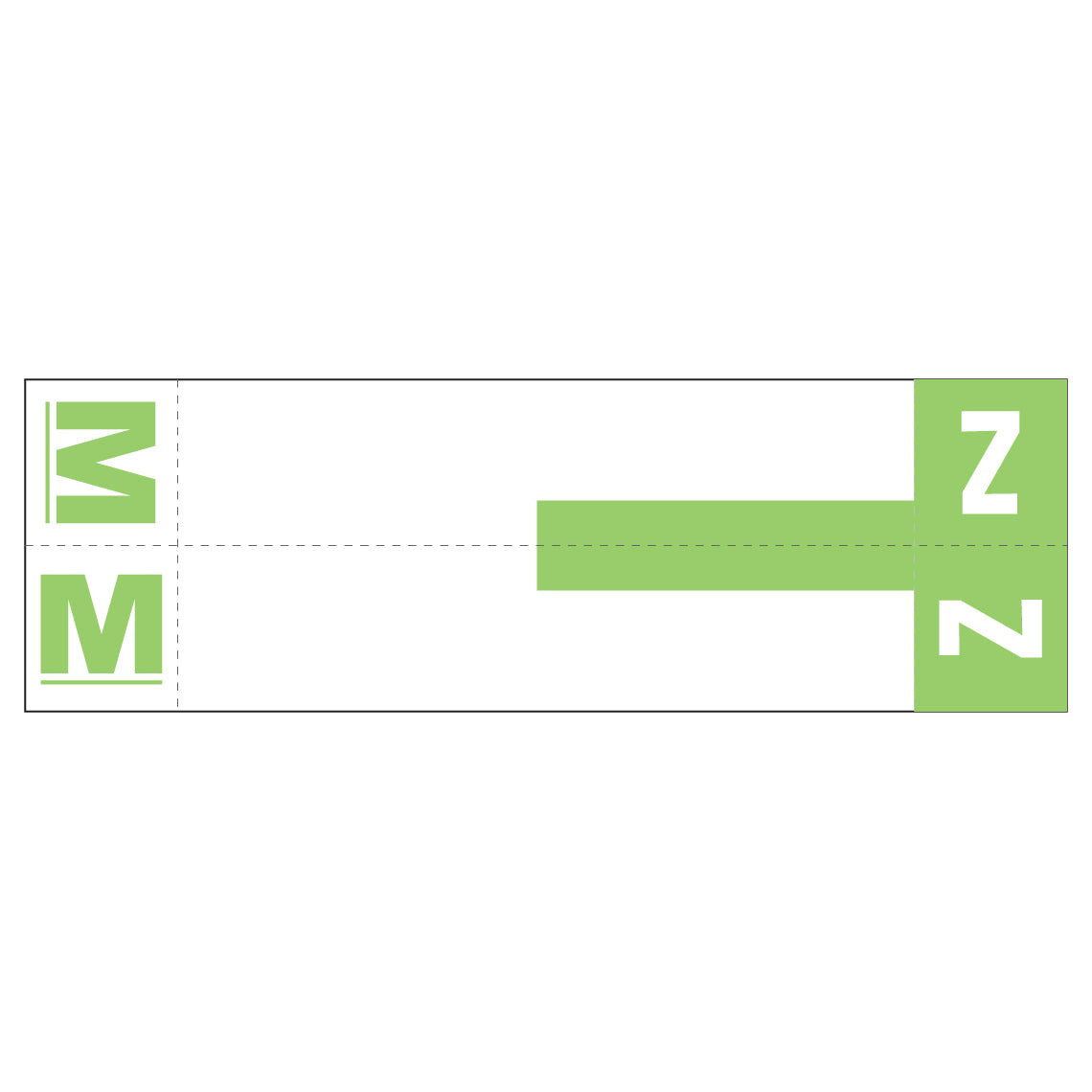 Smead NCC "MZ" Labels 1-5/32" x 3-5/8" Unlaminated- Pack of 100