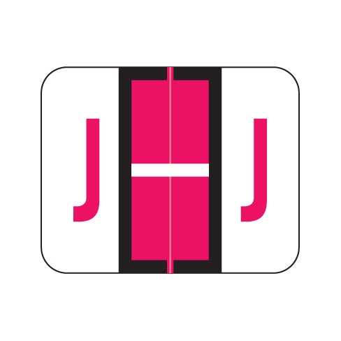 Smead BCCR "J" Labels 1" X 1-1/4" Laminated- Rolls of 500