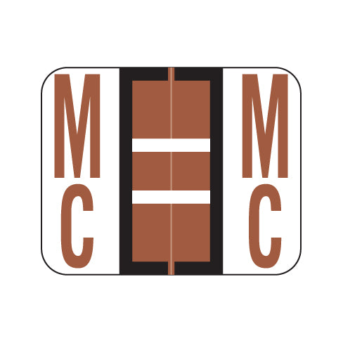 Smead BCCS "MC" Labels 1" X 1-1/4" Laminated- Pack of 120