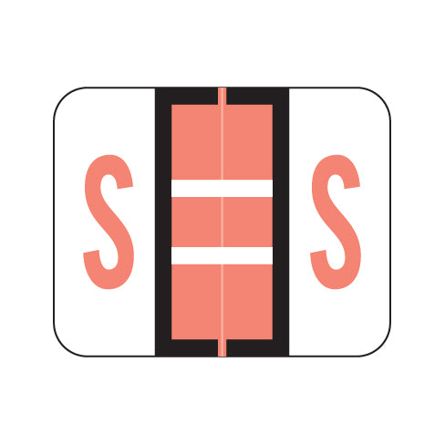 Smead BCCS "S" Labels 1" X 1-1/4" Laminated- Pack of 120