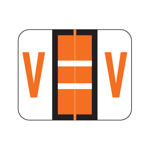 Smead BCCS "V" Labels 1" X 1-1/4" Laminated- Pack of 120