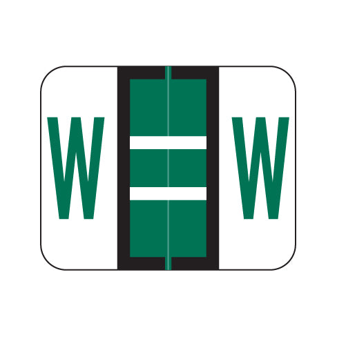 Smead BCCS "W" Labels 1" X 1-1/4" Laminated- Pack of 120