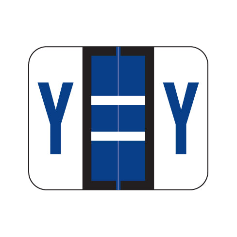 Smead BCCS "Y" Labels 1" X 1-1/4" Laminated- Pack of 120