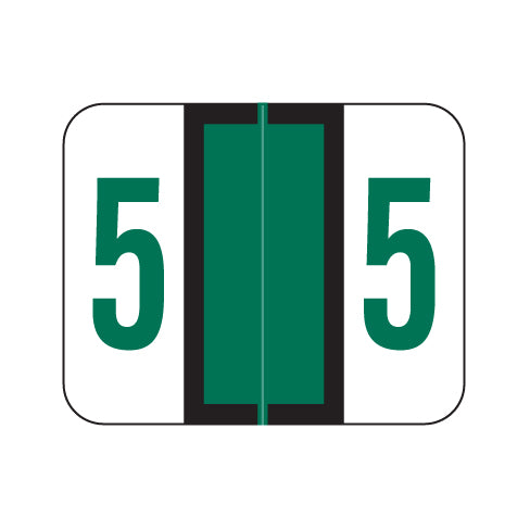 Smead BCCRN "5" Labels 1" X 1-1/4" Laminated- Roll of 500