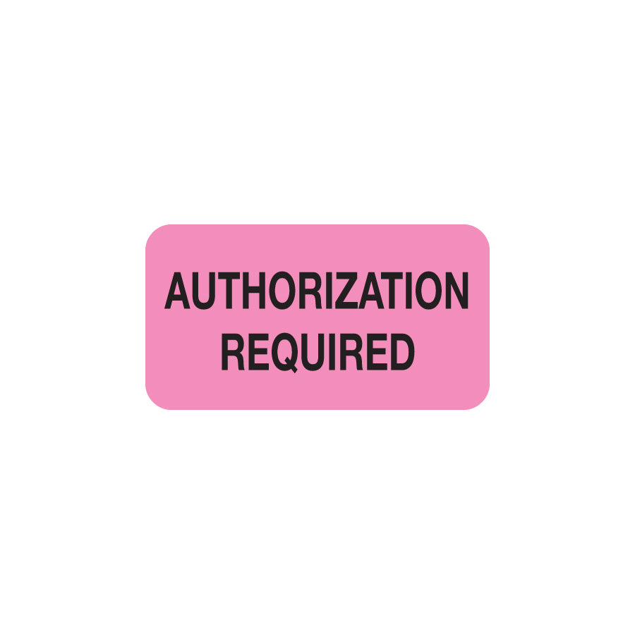 UL005 AUTHORIZATION REQUIRED- Fluorescent Pink 1-5/8" X 7/8"- Roll of 500