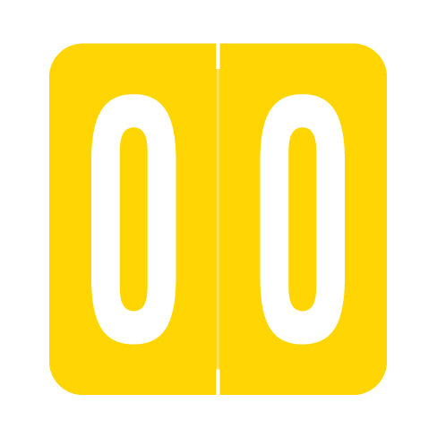 GBS 8860 "0" Labels 1.3" X 1-1/4" Laminated- Roll of 500