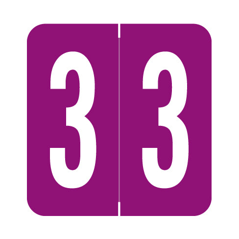 GBS 8860 "3" Labels 1.3" X 1-1/4" Laminated- Roll of 500