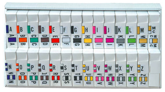 Jeter 0200 A-Z + Mc Complete Set, Includes Organizing Tray - Nationwide Filing Supplies