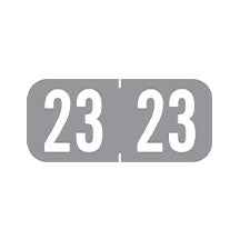 Tab 1287 Year 23  Labels, 1/2" X 1-1/8" Vinyl- Roll of 500