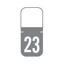Tab 1308 Top Tab Year 23 Labels, 1-1/8" X 1/2" Vinyl- Roll of 500