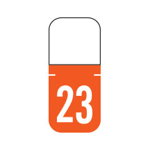 Tab 1308 Top Tab Year 23 Alternate Orange Labels, 1-1/8" X 1/2" Vinyl- Roll of 500