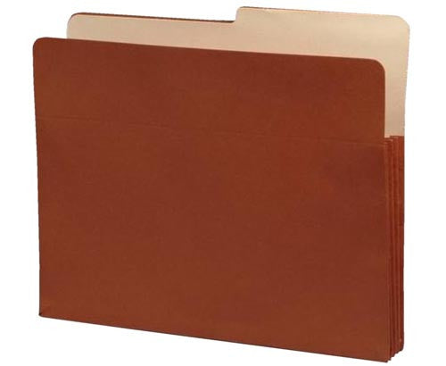 1/2 Cut Top Tab Expansion Pockets, Paper Gussets, Letter Size, 3-1/2" Expansion (Carton of 100) - Nationwide Filing Supplies