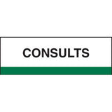 Stick On Index Tabs, CONSULTS 1-1/2" X 1-1/4" (Pack of 100)