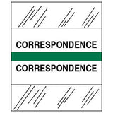 Stick On Index Tabs, CORRESPONDENCE 1-1/2" X 1-1/4" (Pack of 100)