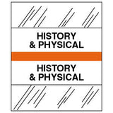 Stick On Index Tabs, HISTORY & PHYSICAL 1-1/2" X 1-1/4" (Pack of 100)