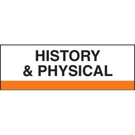 Stick On Index Tabs, HISTORY & PHYSICAL 1-1/2" X 1-1/4" (Pack of 100)