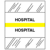 Stick On Index Tabs, HOSPITAL 1-1/2" X 1-1/4" (Pack of 100)