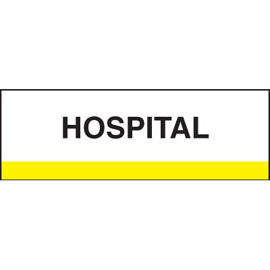 Stick On Index Tabs, HOSPITAL 1-1/2" X 1-1/4" (Pack of 100)