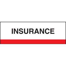 Stick On Index Tabs, INSURANCE 1-1/2" X 1-1/4" (Pack of 100)