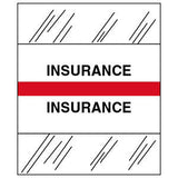 Stick On Index Tabs, INSURANCE 1-1/2" X 1-1/4" (Pack of 100)