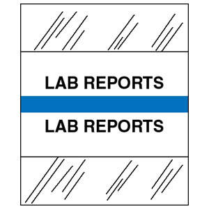 Stick On Index Tabs, LAB REPORTS 1-1/2" X 1-1/4" (Pack of 100)