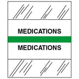Stick On Index Tabs, MEDICATIONS 1-1/2" X 1-1/4" (Pack of 100)